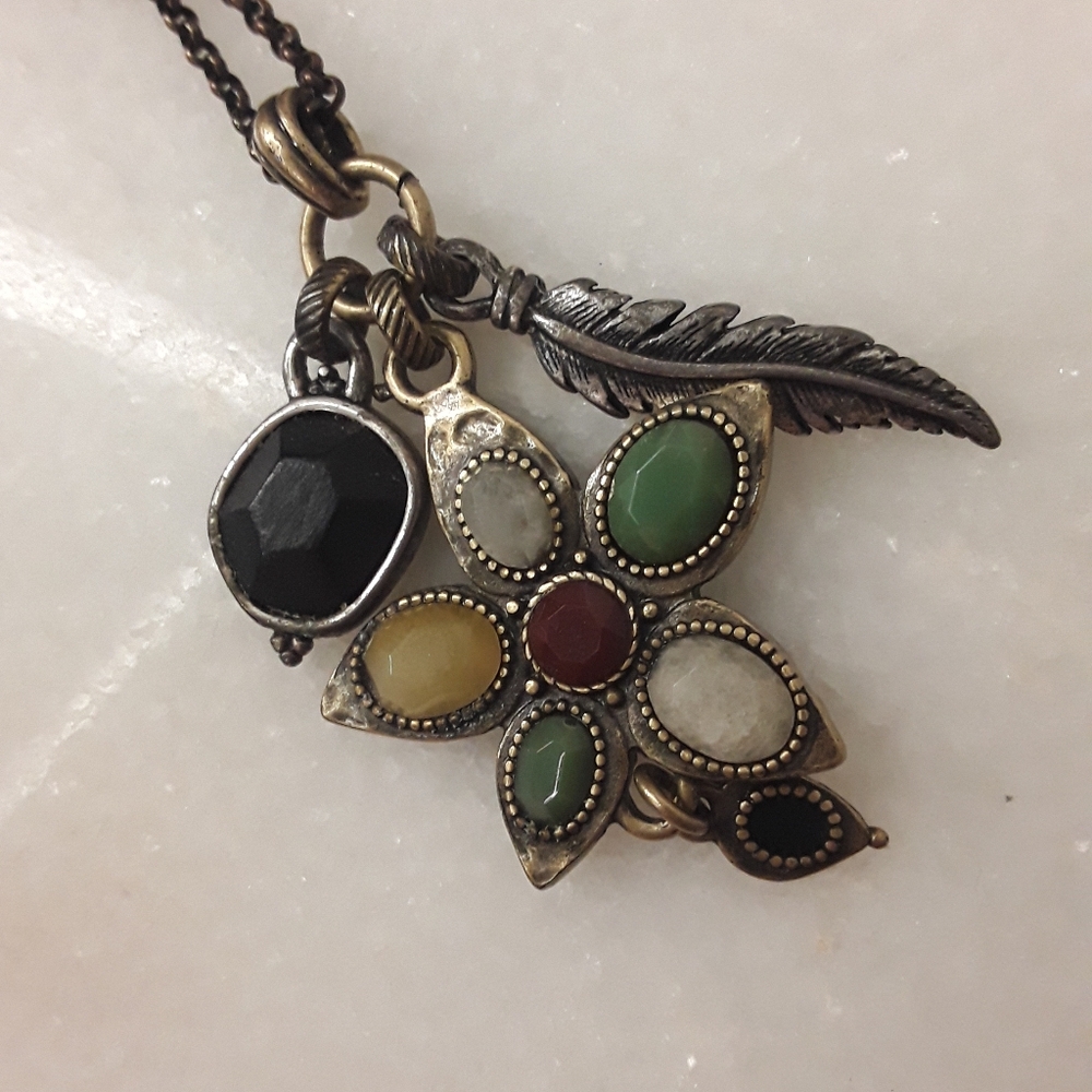 💚2/$25💚 Lucky Brand Green and Red Bohemian Necklace